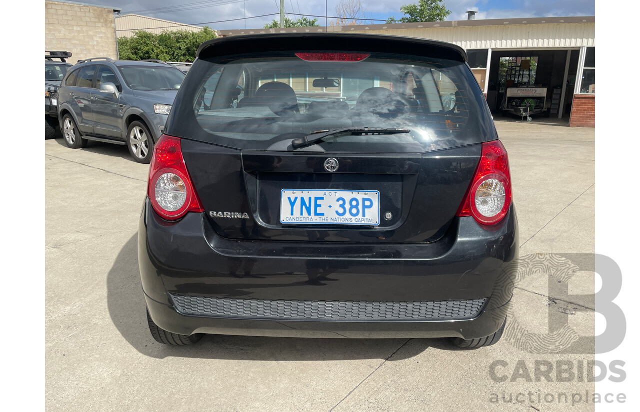 1/2009 Holden Barina  TK MY09 3d Hatchback Black 1.6L