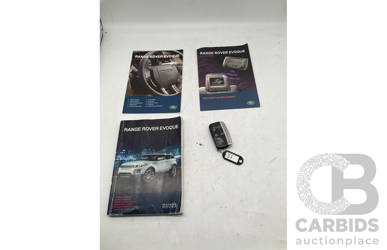 7/2013 Land Rover Range Rover Evoque Si4 (AWD) LV MY13 3d Coupe Fuji White Turbo 2.0L