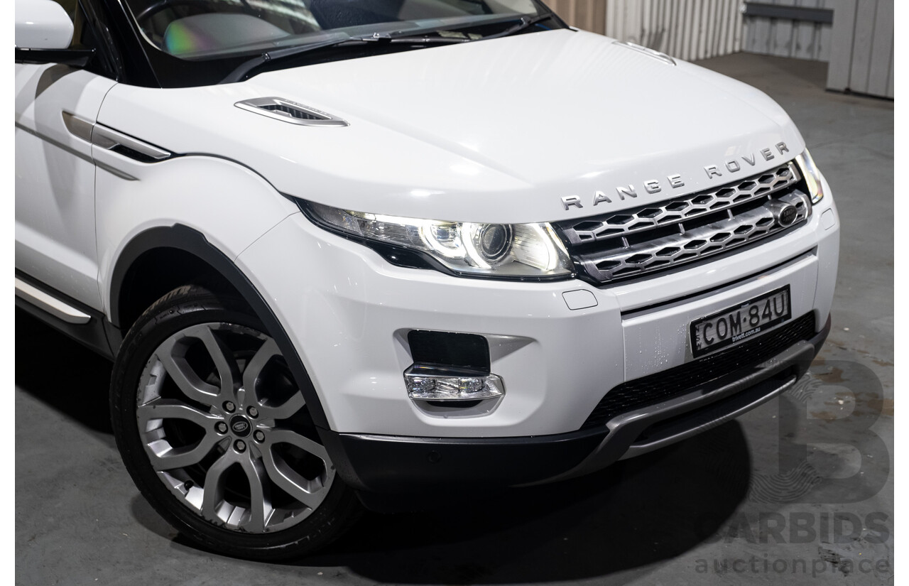 7/2013 Land Rover Range Rover Evoque Si4 (AWD) LV MY13 3d Coupe Fuji White Turbo 2.0L