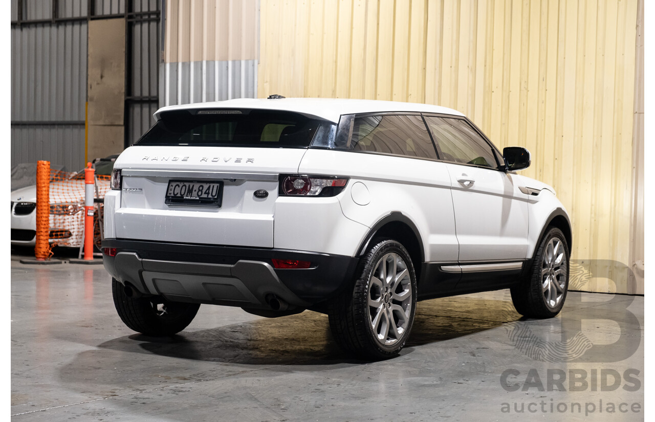 7/2013 Land Rover Range Rover Evoque Si4 (AWD) LV MY13 3d Coupe Fuji White Turbo 2.0L