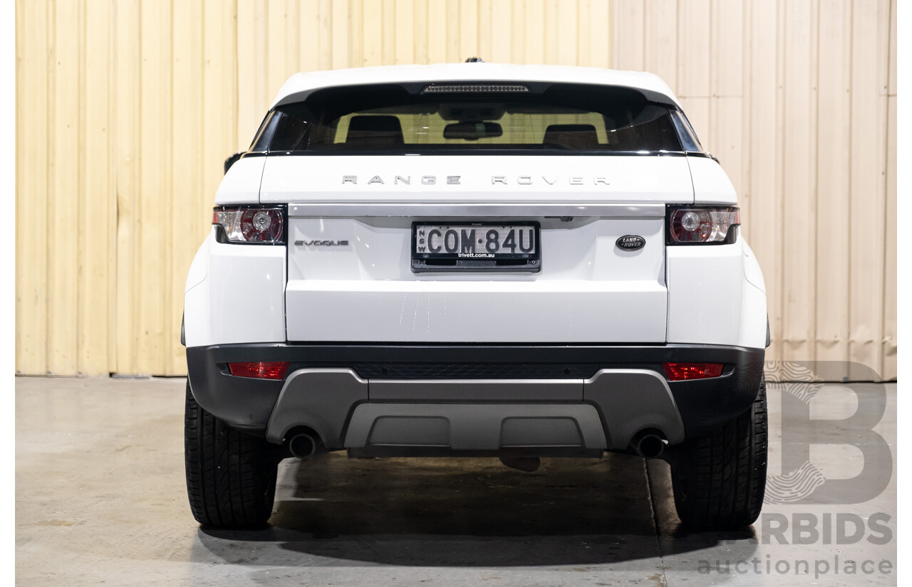 7/2013 Land Rover Range Rover Evoque Si4 (AWD) LV MY13 3d Coupe Fuji White Turbo 2.0L