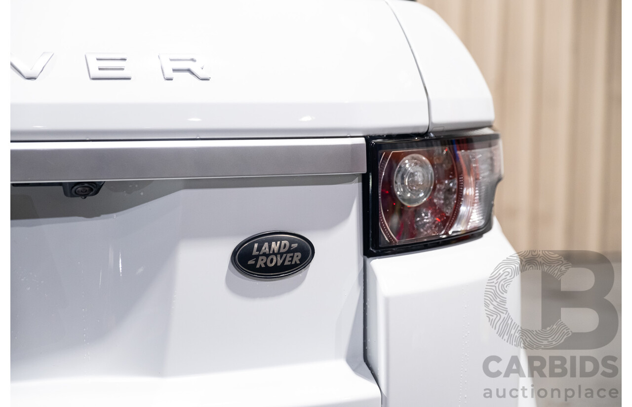 7/2013 Land Rover Range Rover Evoque Si4 (AWD) LV MY13 3d Coupe Fuji White Turbo 2.0L
