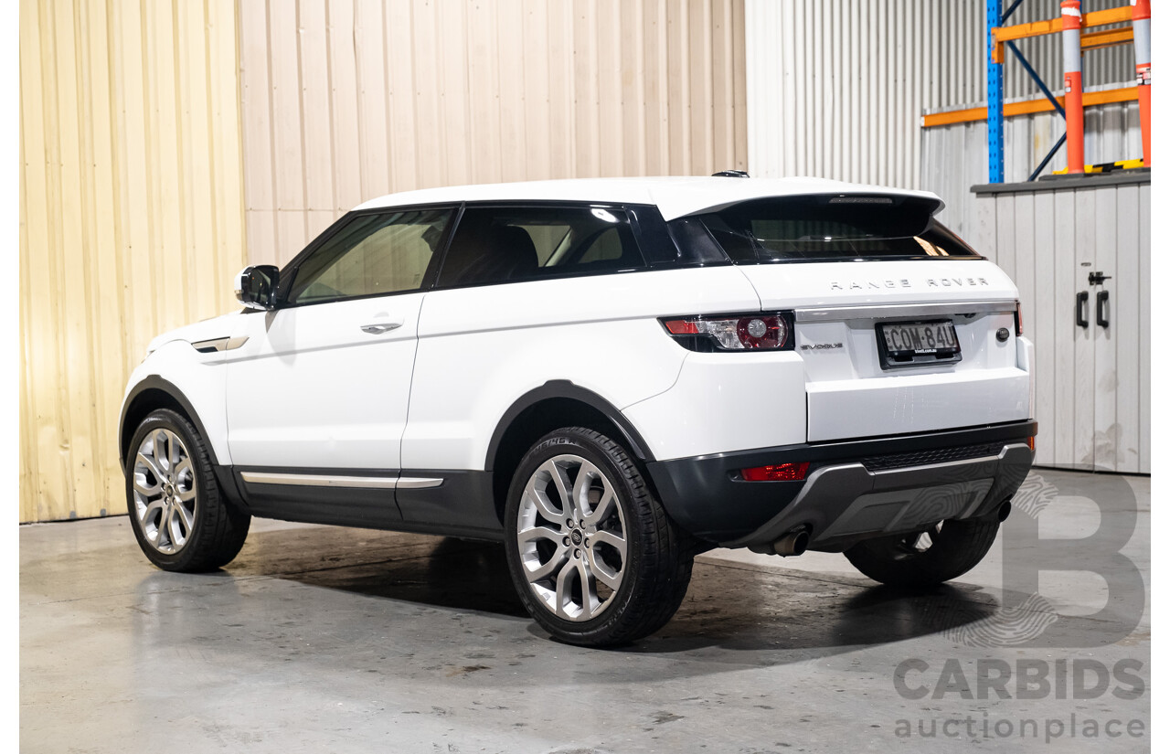 7/2013 Land Rover Range Rover Evoque Si4 (AWD) LV MY13 3d Coupe Fuji White Turbo 2.0L