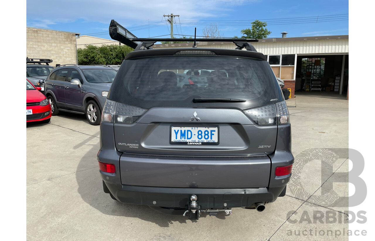 7/2011 Mitsubishi Outlander Activ ZH MY11 4d Wagon Grey 2.4L
