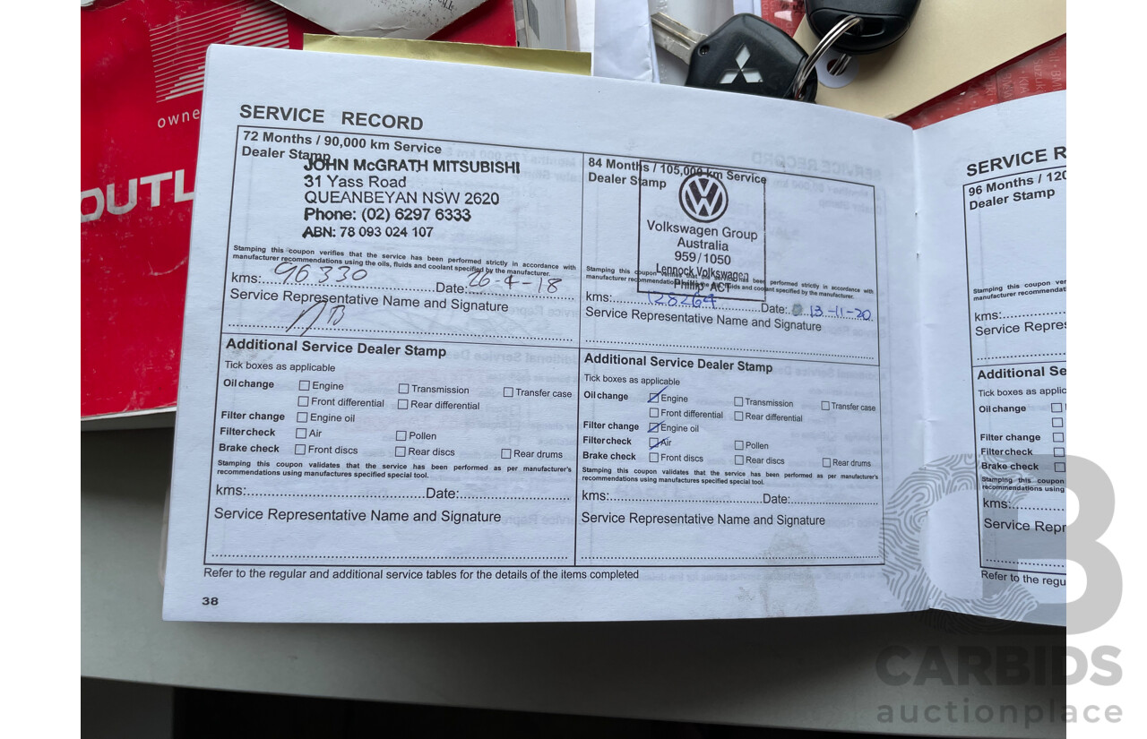 7/2011 Mitsubishi Outlander Activ ZH MY11 4d Wagon Grey 2.4L