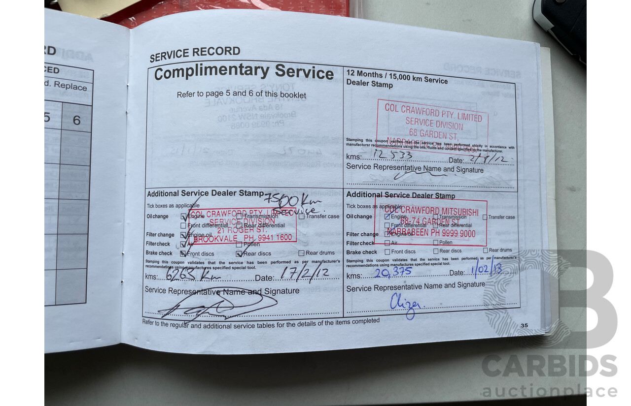 7/2011 Mitsubishi Outlander Activ ZH MY11 4d Wagon Grey 2.4L