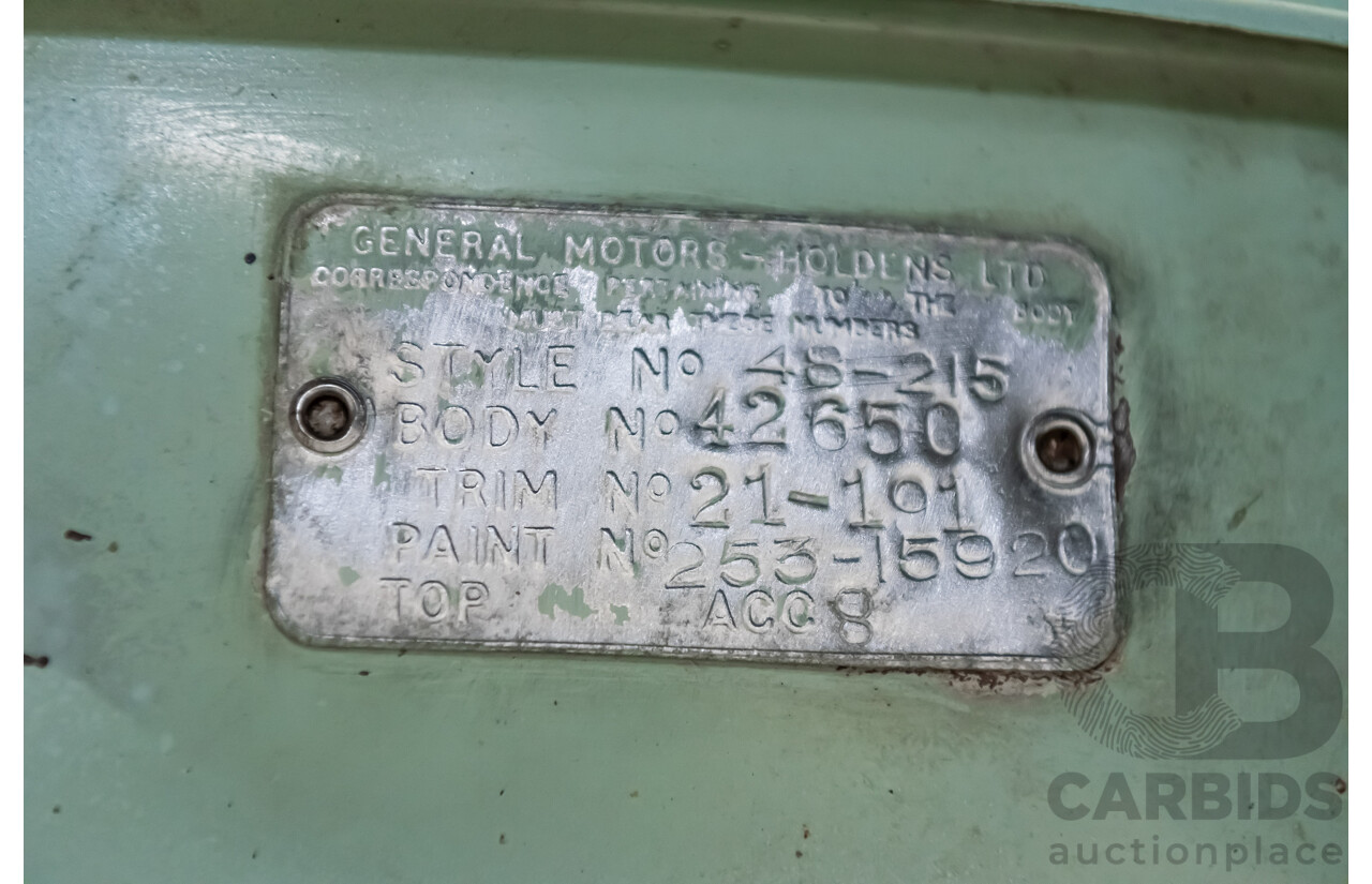 01/1951 Holden 48-215 FX Standard 4d Sedan Light Green 2.2L
