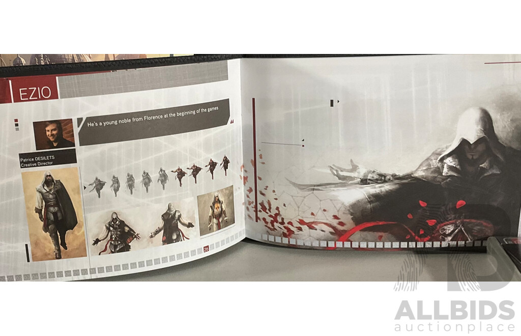 PS3 Killzone 3 Helghast Edition and Assassin’s Creed II  Black Edition Discs and Other Memorabilia in Original Boxes