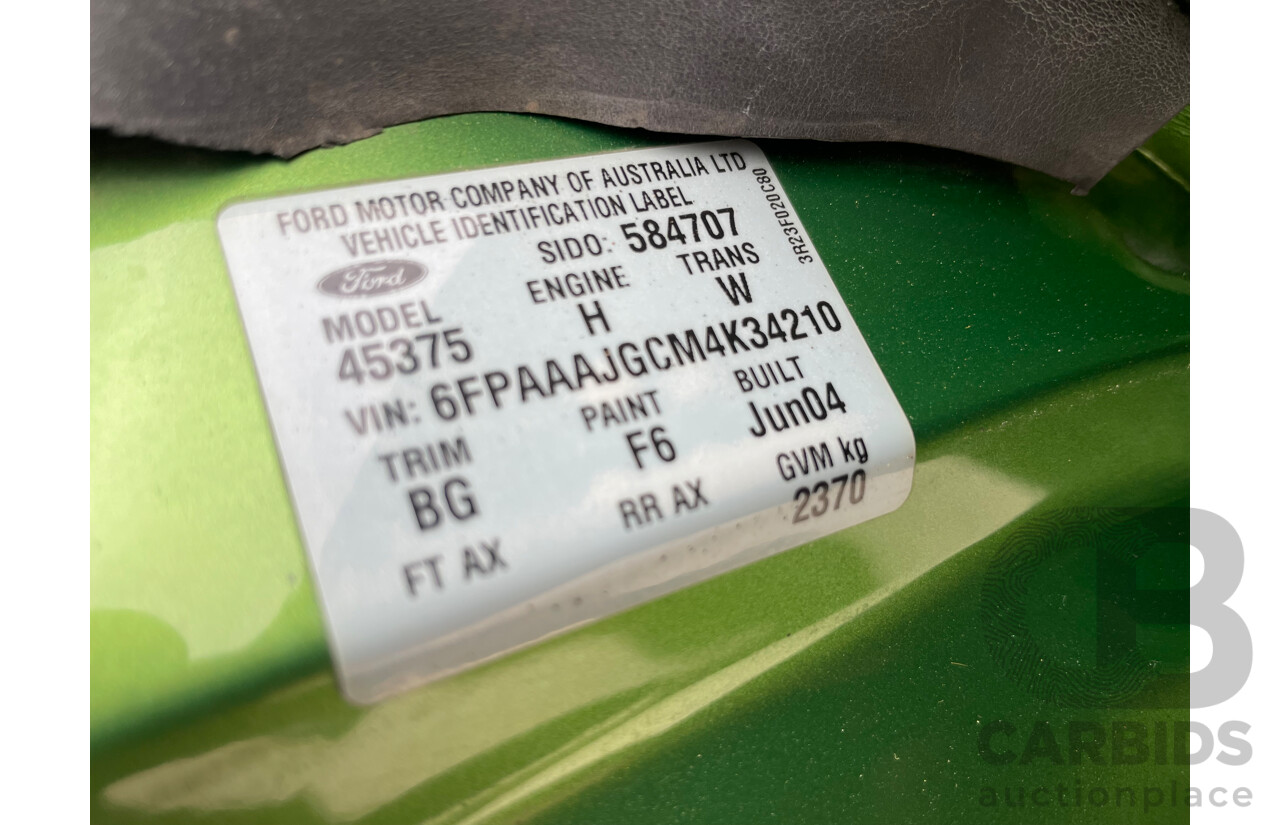 6/2004 Ford Falcon XR6 BA Utility Green 4.0L