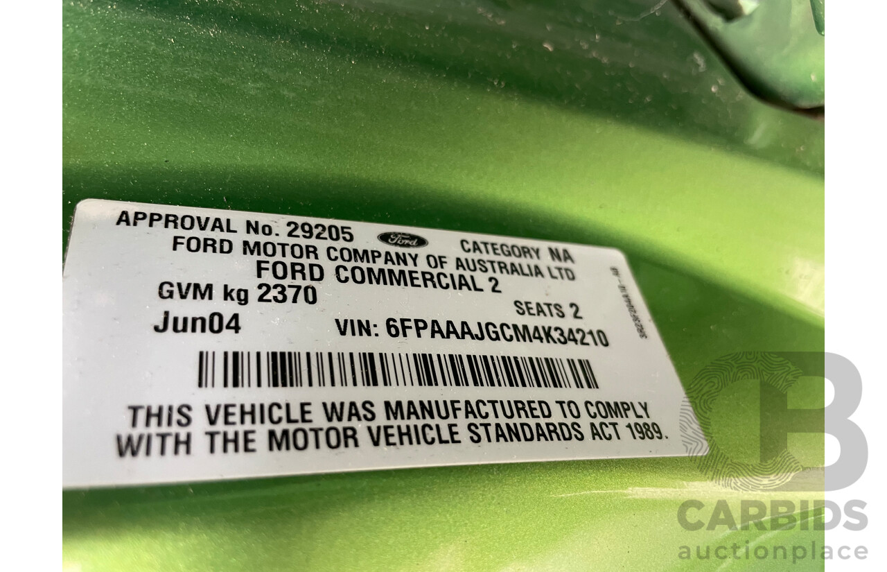 6/2004 Ford Falcon XR6 BA Utility Green 4.0L