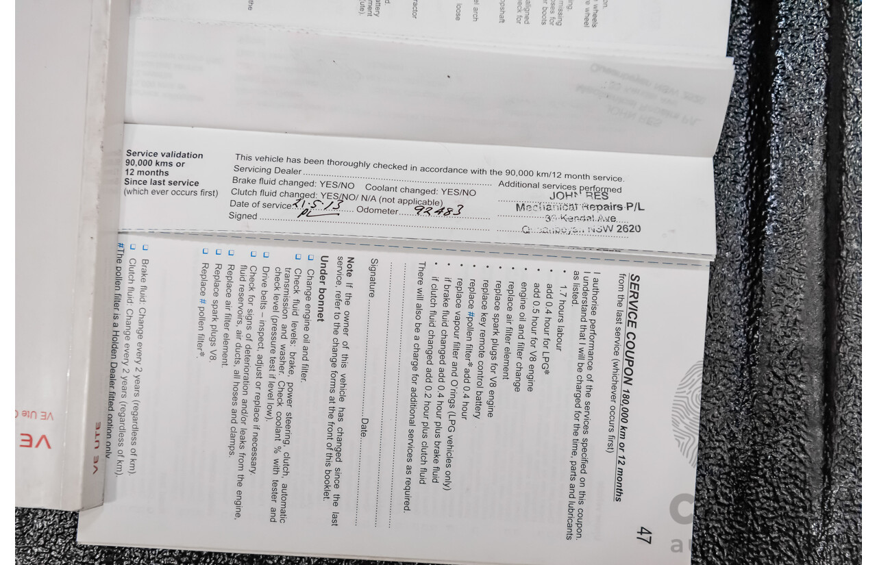 3/2010 Holden Commodore SS VE MY10 Utility Black Sapphire Metallic LS3 V8 6.2L