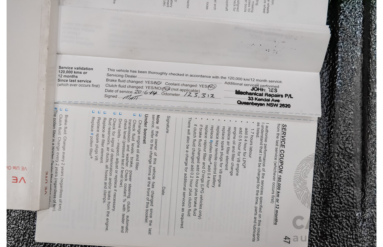 3/2010 Holden Commodore SS VE MY10 Utility Black Sapphire Metallic LS3 V8 6.2L