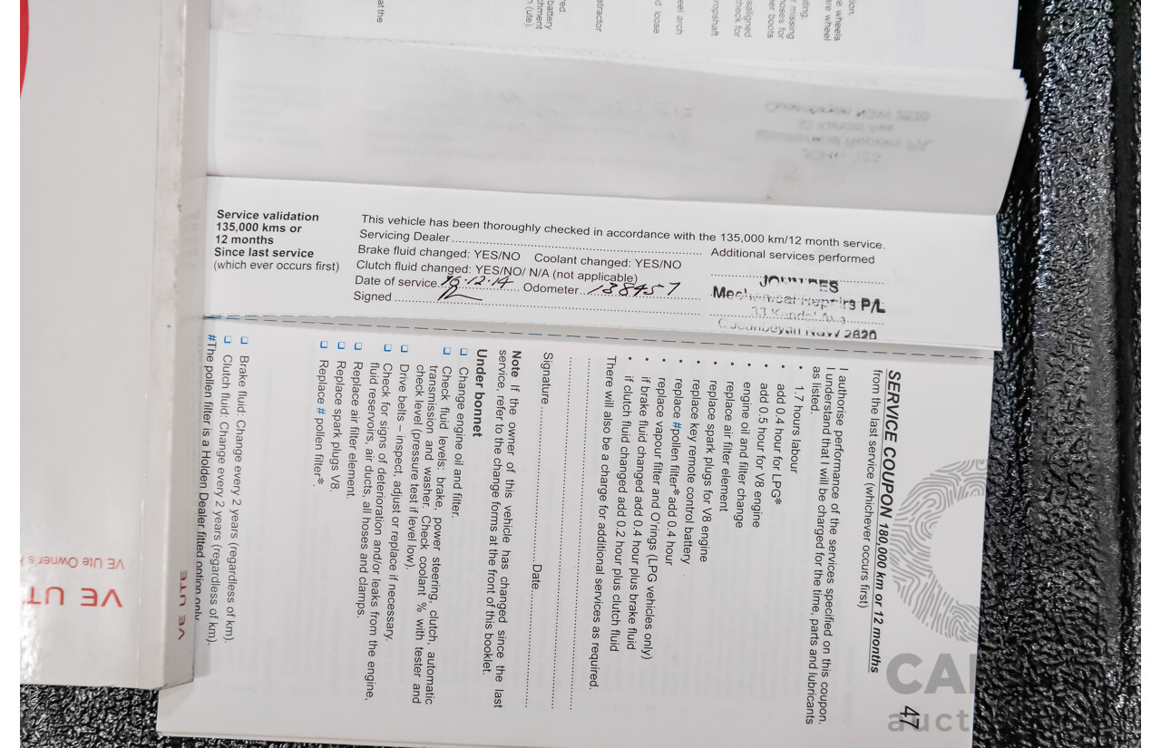 3/2010 Holden Commodore SS VE MY10 Utility Black Sapphire Metallic LS3 V8 6.2L