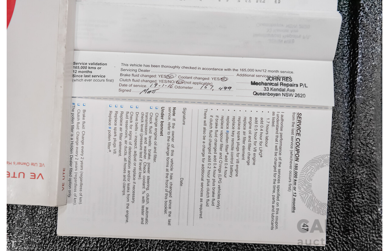 3/2010 Holden Commodore SS VE MY10 Utility Black Sapphire Metallic LS3 V8 6.2L