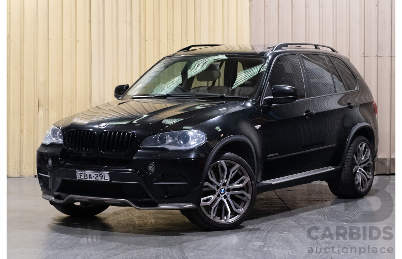 3/2013 BMW X5 X-drive 30d (4x4) E70 MY12 Upgrade 4d Wagon Metallic Black Turbo Diesel 3.0L