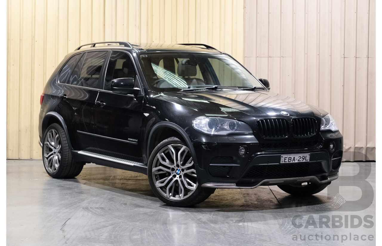 3/2013 BMW X5 X-drive 30d (4x4) E70 MY12 Upgrade 4d Wagon Metallic Black Turbo Diesel 3.0L