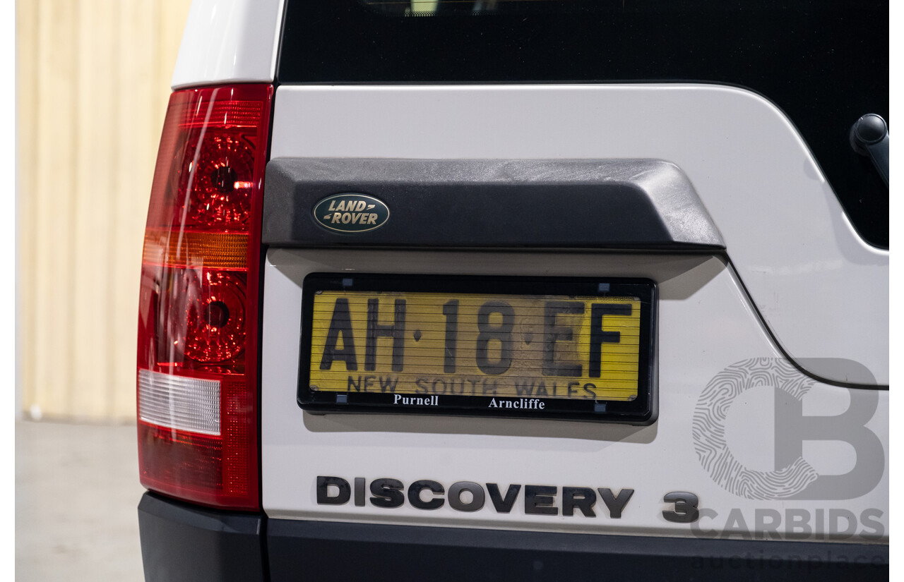 12/2005 Land Rover Discovery 3 TDV6 S (4x4) 4d Wagon White Turbo Diesel 2.7L - 7 Seater