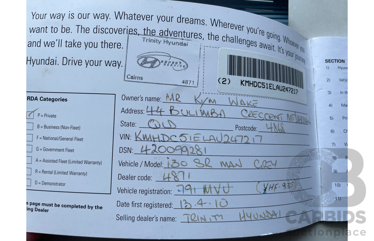 3/2010 Hyundai i30 SR FD MY10 5d Hatchback Silver 2.0L