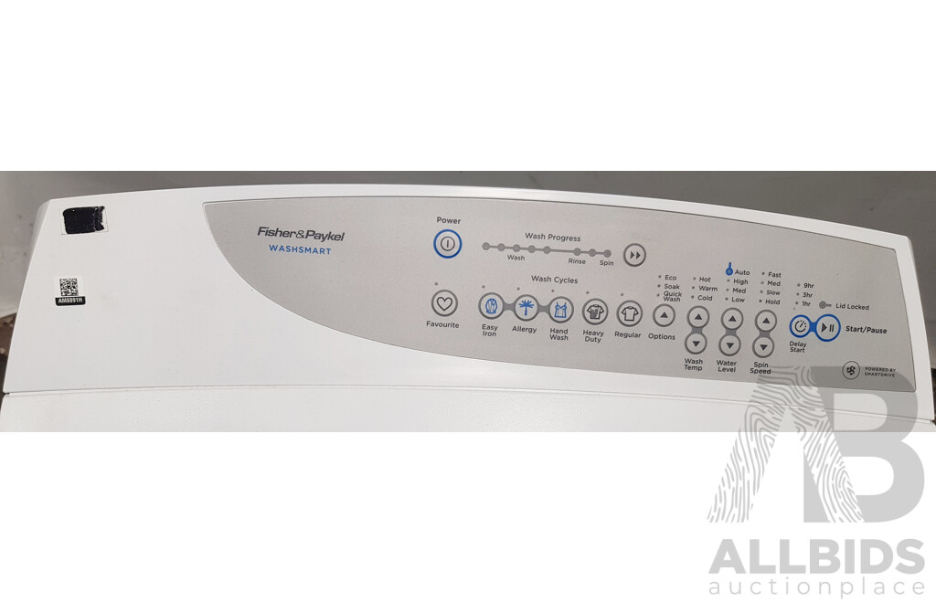 Fisher & Paykel (WA80T65GW1) 8kg Top Load Washing Machine