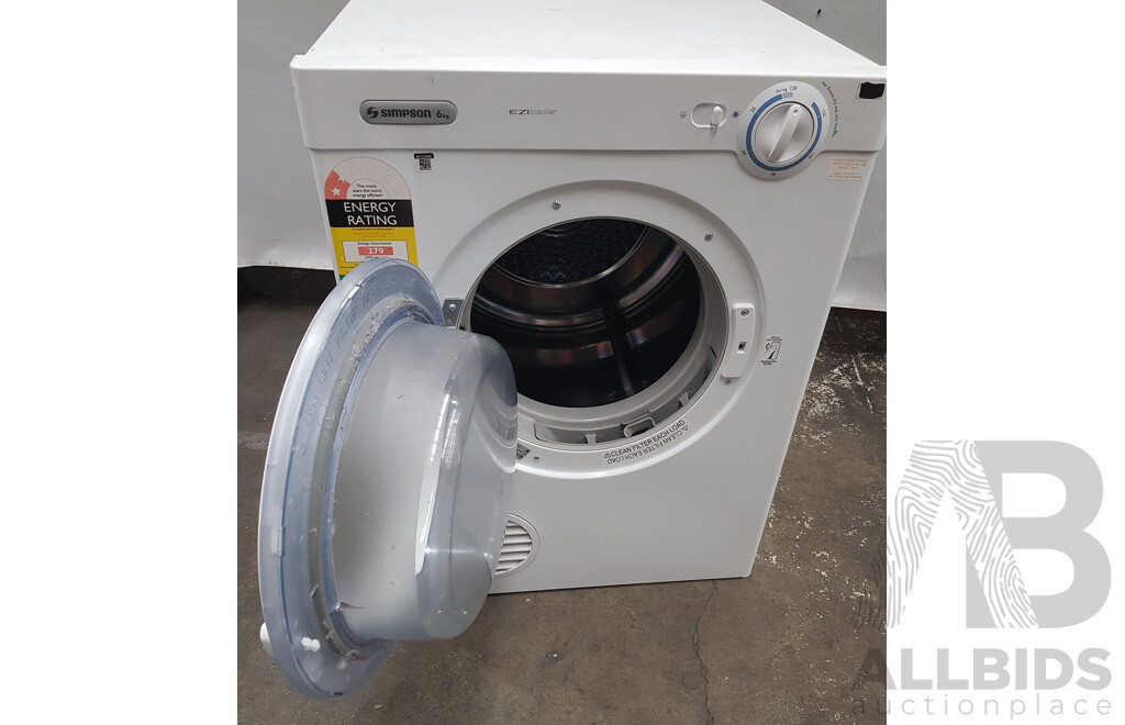 Simpson (SDV601) 6kg Ezi Loader Dryer