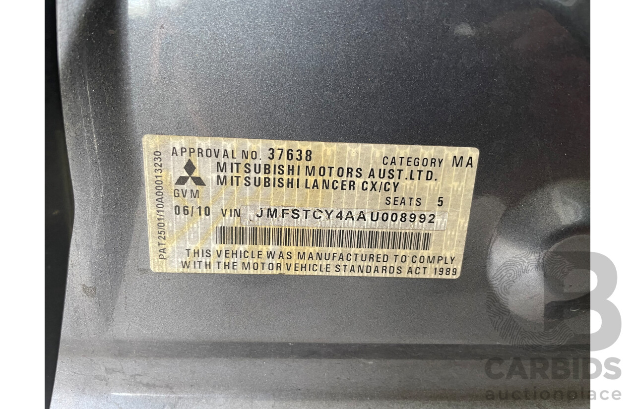 6/2010 Mitsubishi Lancer Activ CJ MY10 4d Sedan Grey 2.0L