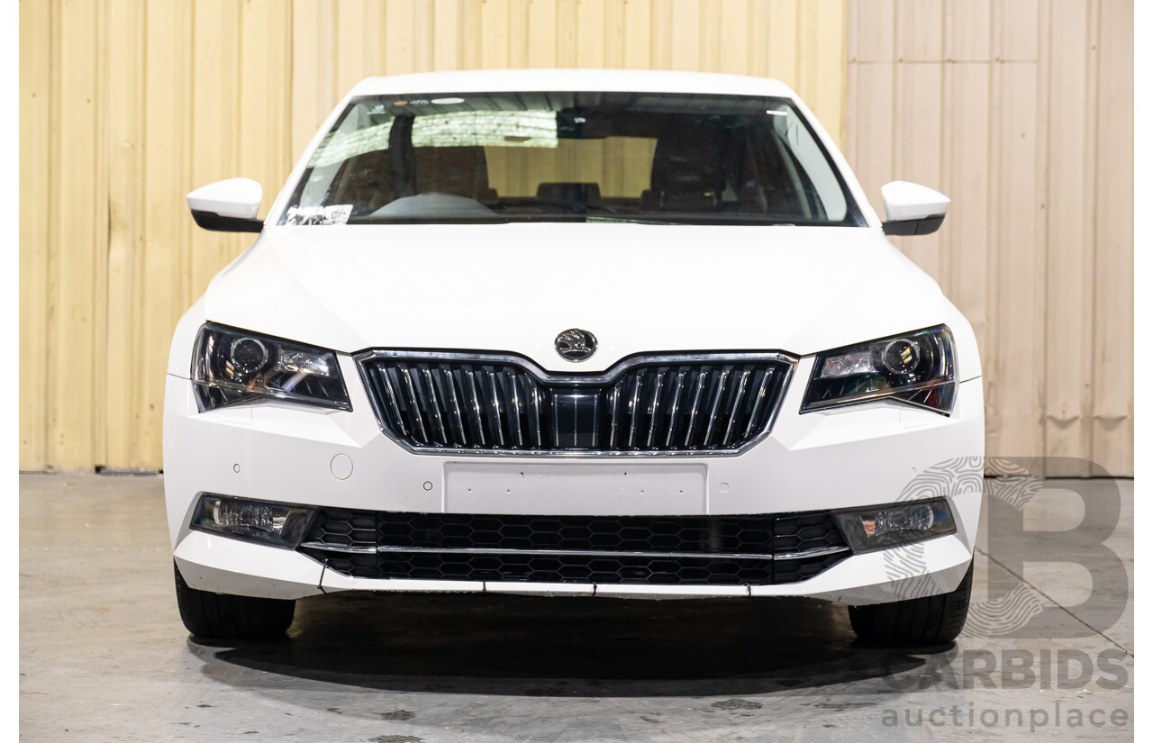 2/2016 Skoda Superb 140TDI NP MY16 4d Sedan White Turbo Diesel 2.0L