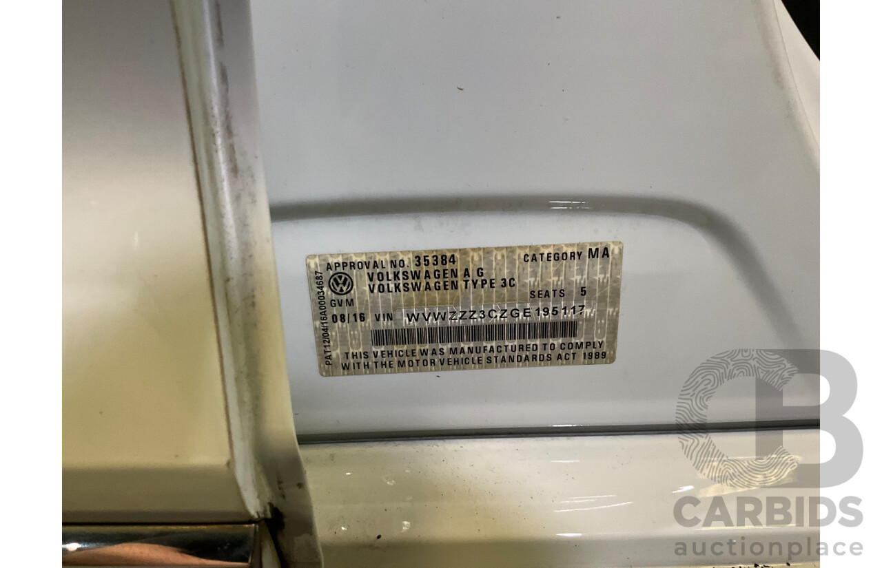 08/2016 Volkswagen Passat 140TDI Highline 3C B8 R-Line Package 4d Sedan White Turbo Diesel 2.0L