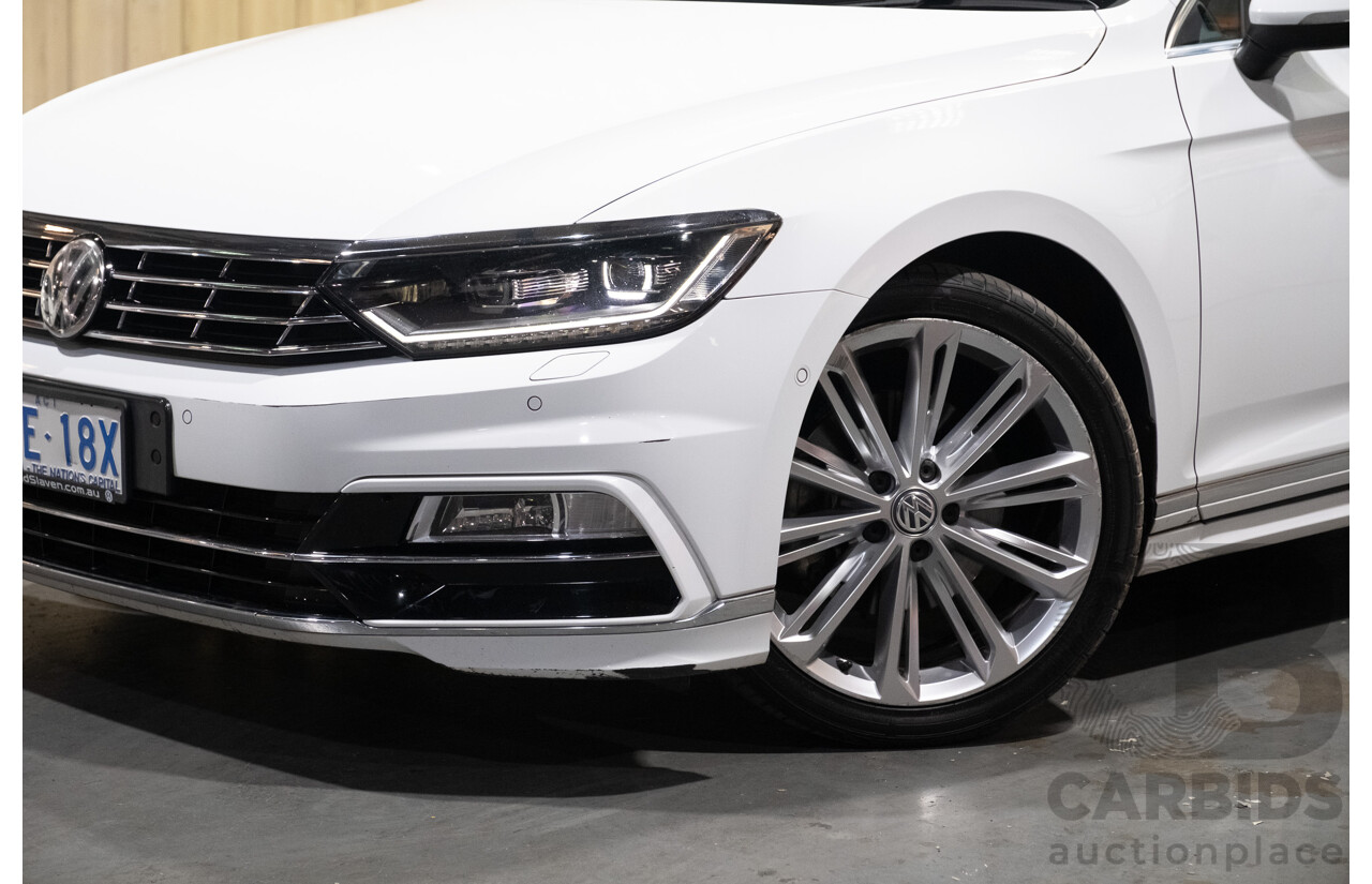 08/2016 Volkswagen Passat 140TDI Highline 3C B8 R-Line Package 4d Sedan White Turbo Diesel 2.0L