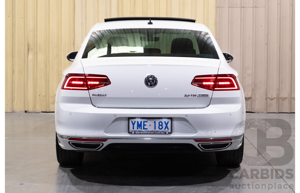 08/2016 Volkswagen Passat 140TDI Highline 3C B8 R-Line Package 4d Sedan White Turbo Diesel 2.0L