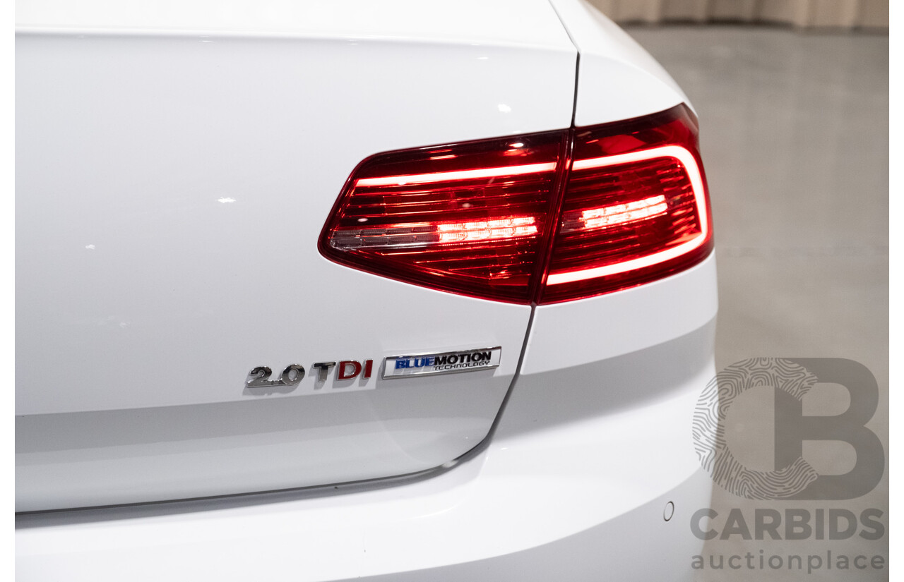 08/2016 Volkswagen Passat 140TDI Highline 3C B8 R-Line Package 4d Sedan White Turbo Diesel 2.0L
