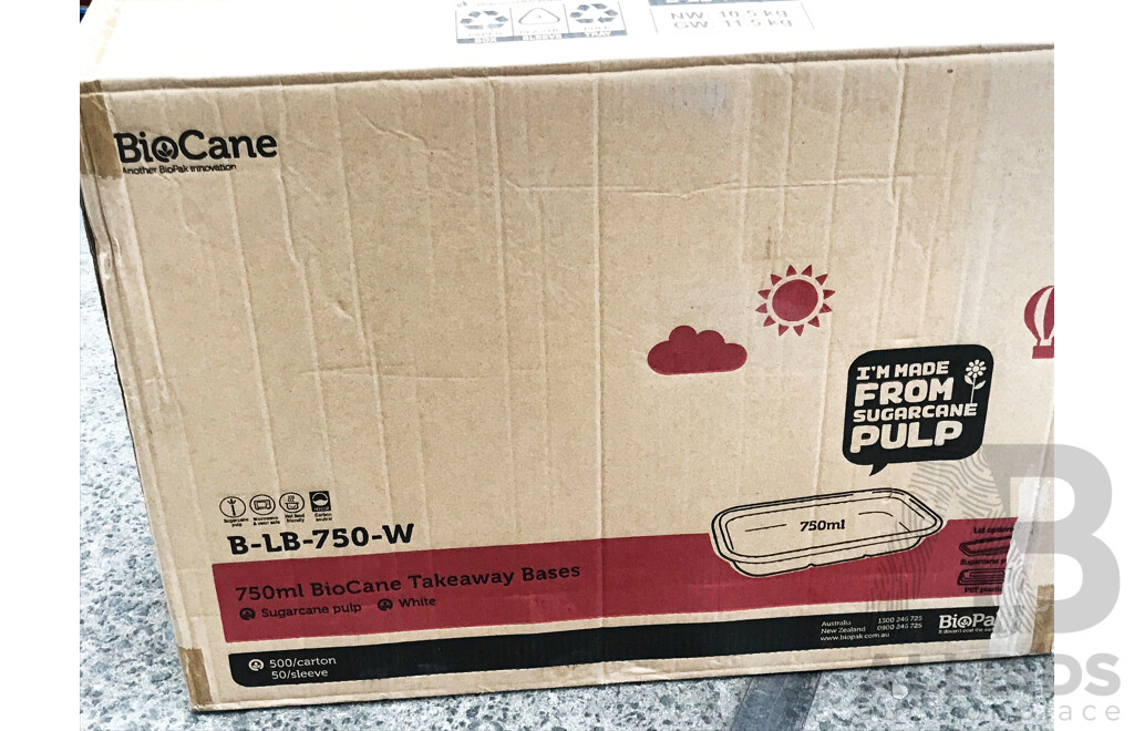 Box of BioCane 750ml Takeaway Bases - Lot 1506154 | ALLBIDS
