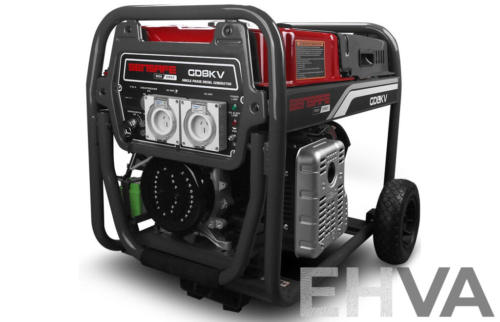 Gensafe  8kVA 12hp Electric Start Diesel Generator