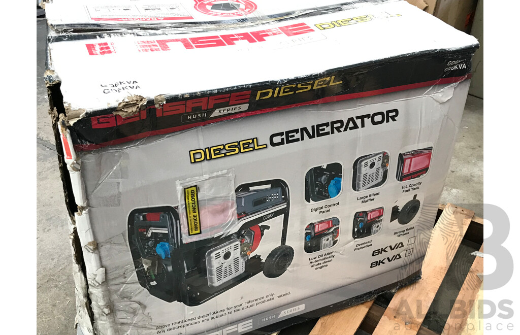 Gensafe  8kVA 12hp Electric Start Diesel Generator