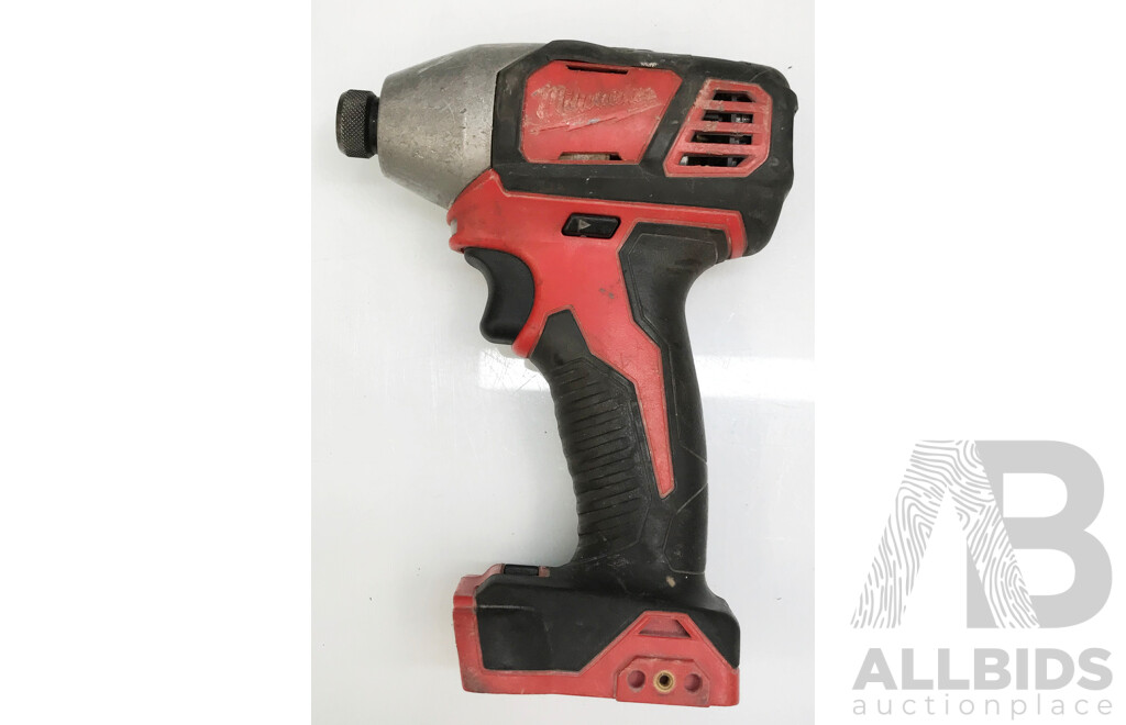 Hitachi Hex Demolion Hammer (No Power Supply) and Milwaukee Hex Impact Driver (Skin Only) - Lot of 2