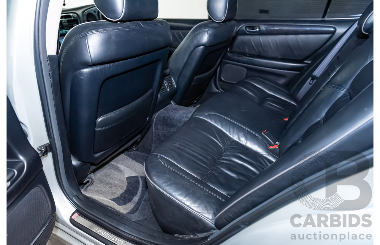 08/2000 Toyota Aristo JZS161 V300 Vertex Edition 4d Sedan Silver Twin Turbo 2JZ 3.0L - 11/2021 Import