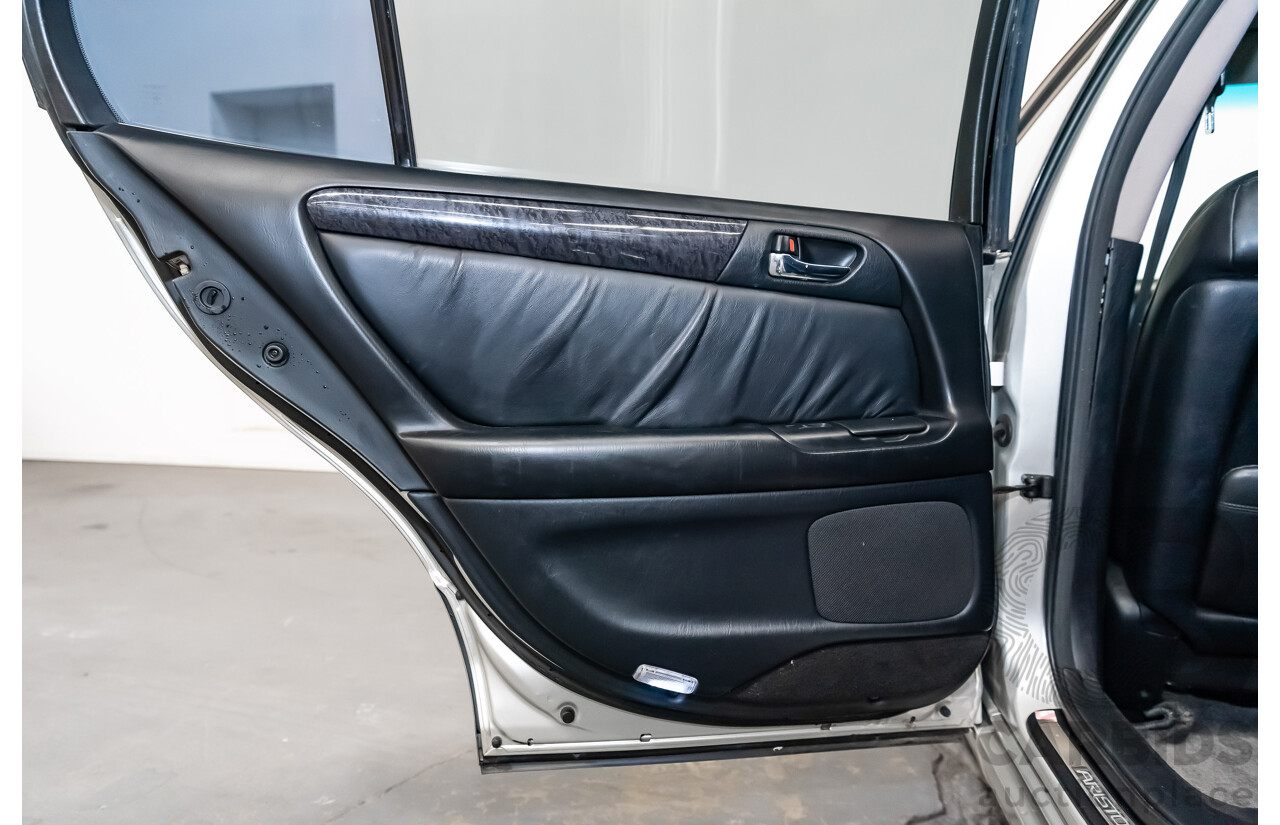 08/2000 Toyota Aristo JZS161 V300 Vertex Edition 4d Sedan Silver Twin Turbo 2JZ 3.0L - 11/2021 Import