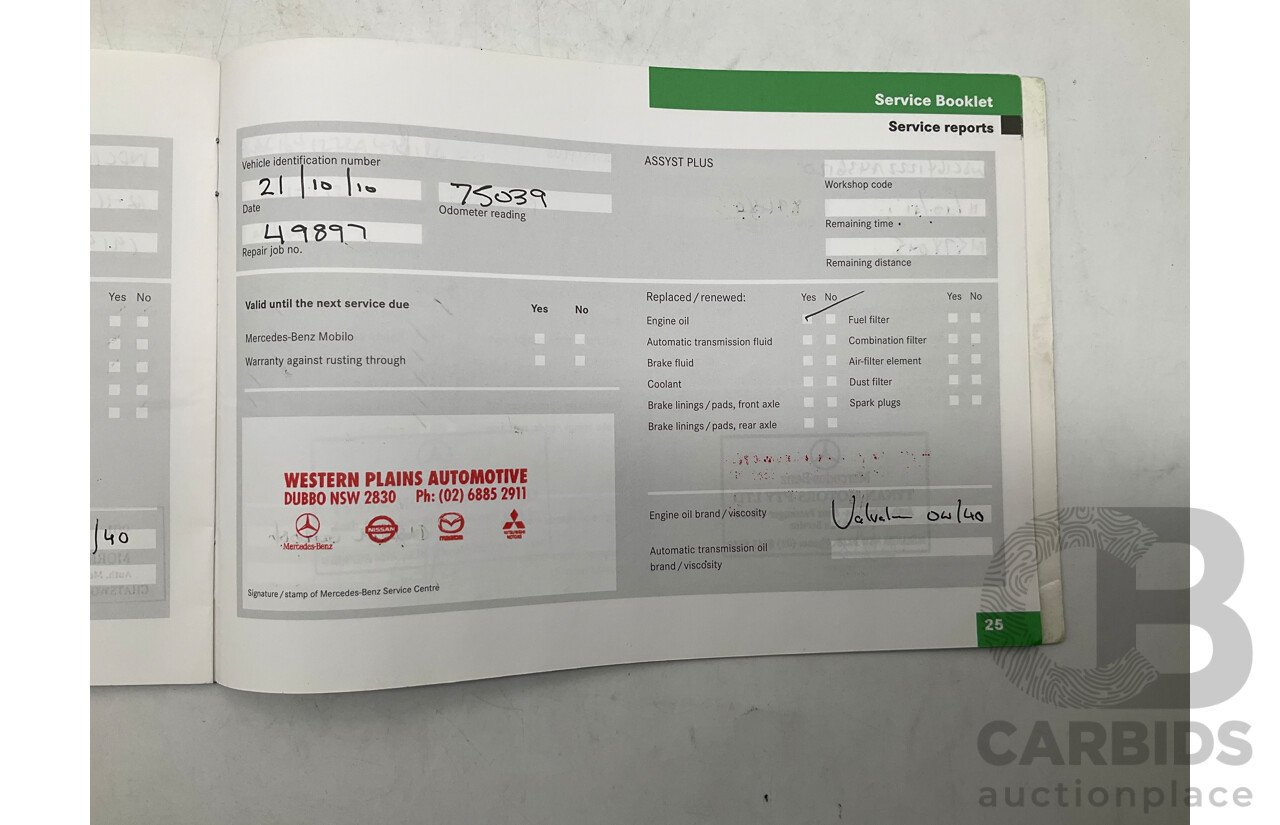 7/2008 Mercedes Benz ML320 CDI Edition 10 (4x4) W164 MY08 4d Wagon White Turbo Diesel V6 3.0L