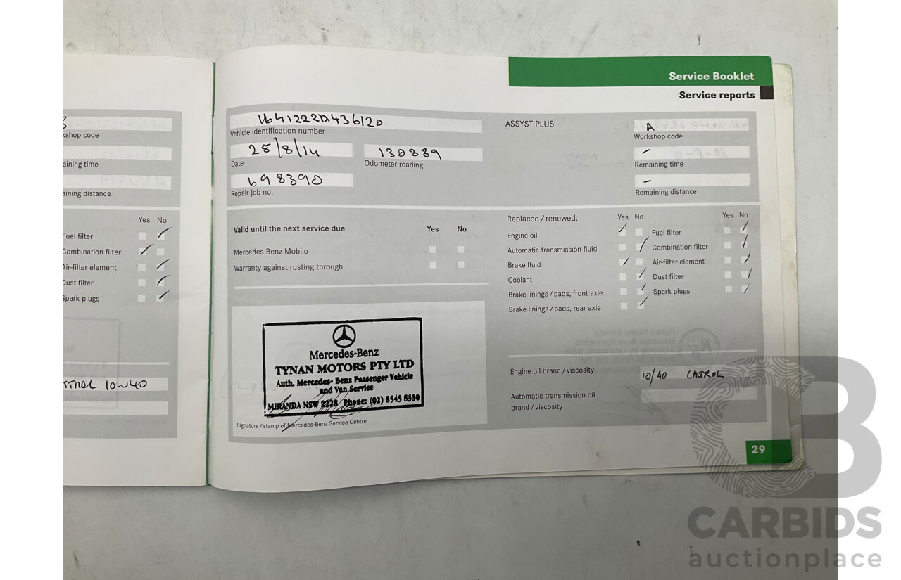 7/2008 Mercedes Benz ML320 CDI Edition 10 (4x4) W164 MY08 4d Wagon White Turbo Diesel V6 3.0L