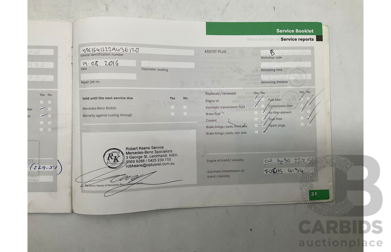 7/2008 Mercedes Benz ML320 CDI Edition 10 (4x4) W164 MY08 4d Wagon White Turbo Diesel V6 3.0L