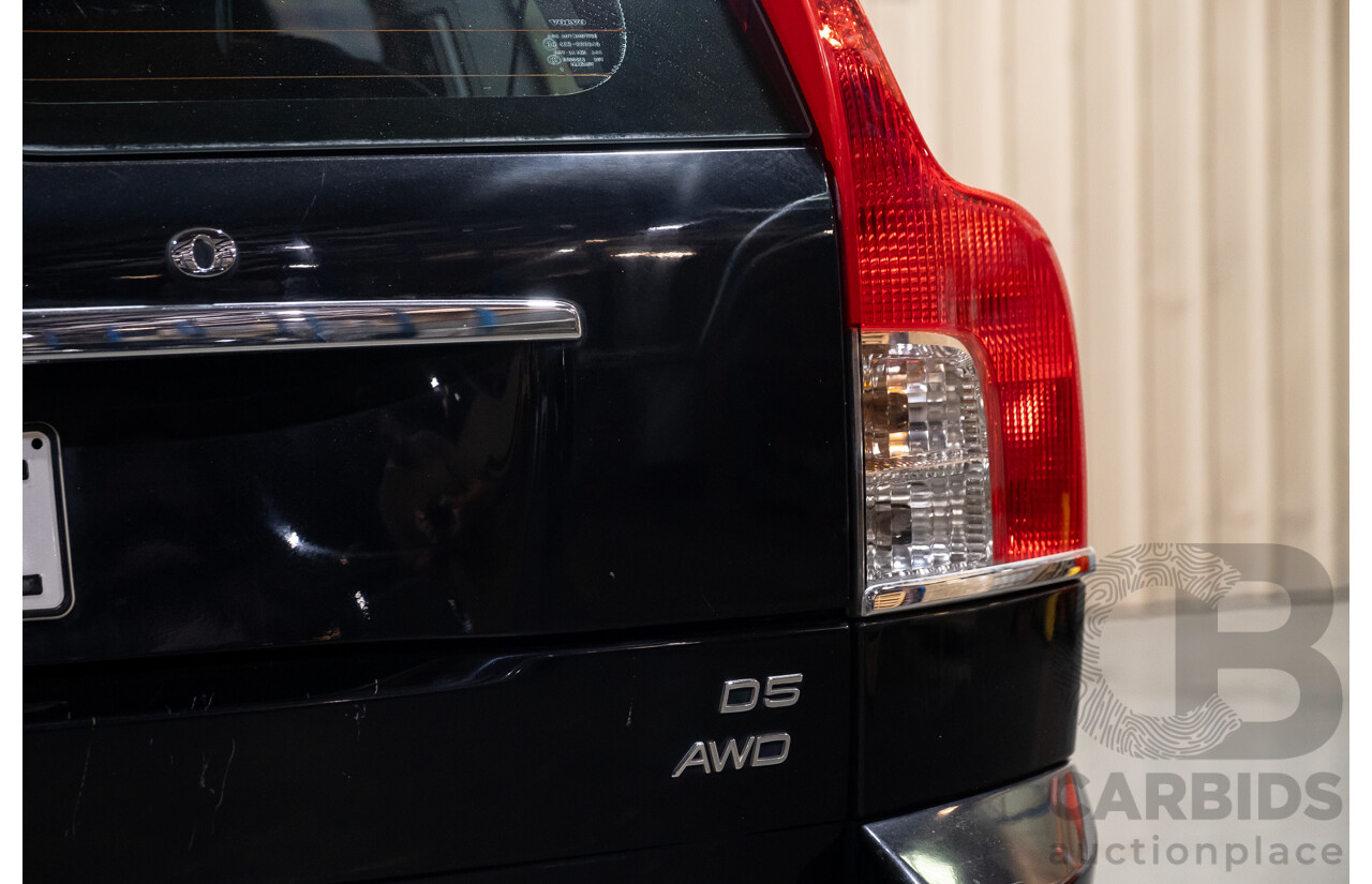 2/2010 Volvo XC90 D5 (AWD) MY11 4d Wagon Black Turbo Diesel 2.4L - 7 Seater