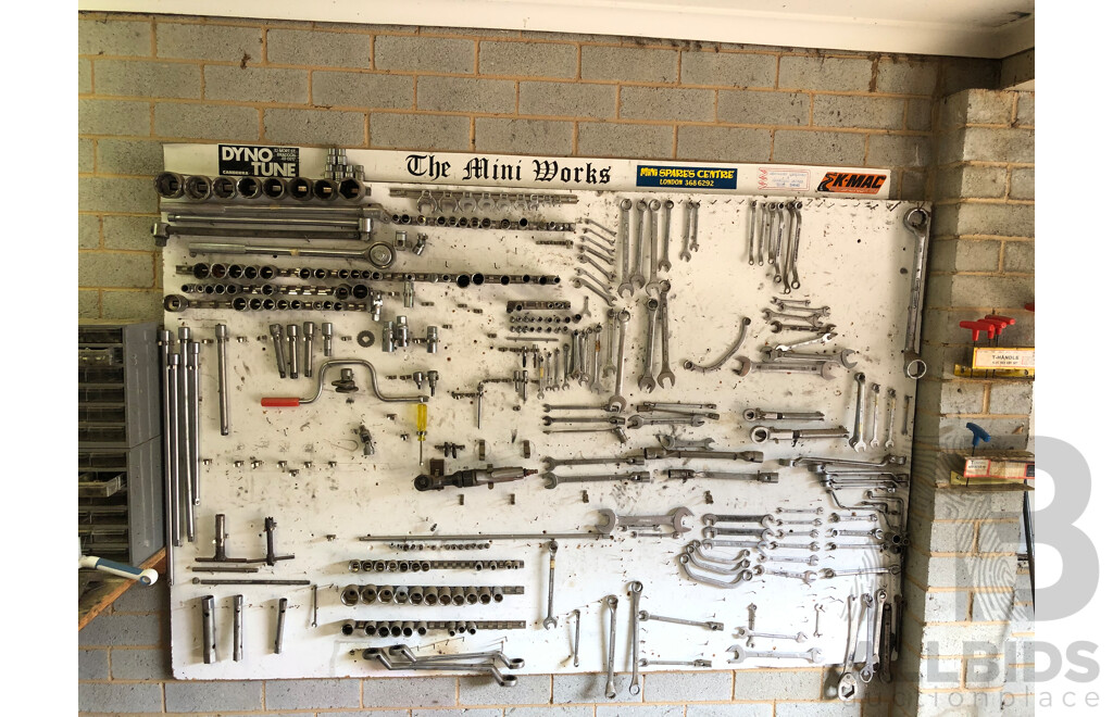 Custom Tool Board for Layland Minis Shifters, Sockets, Wrenches and More Inc Board