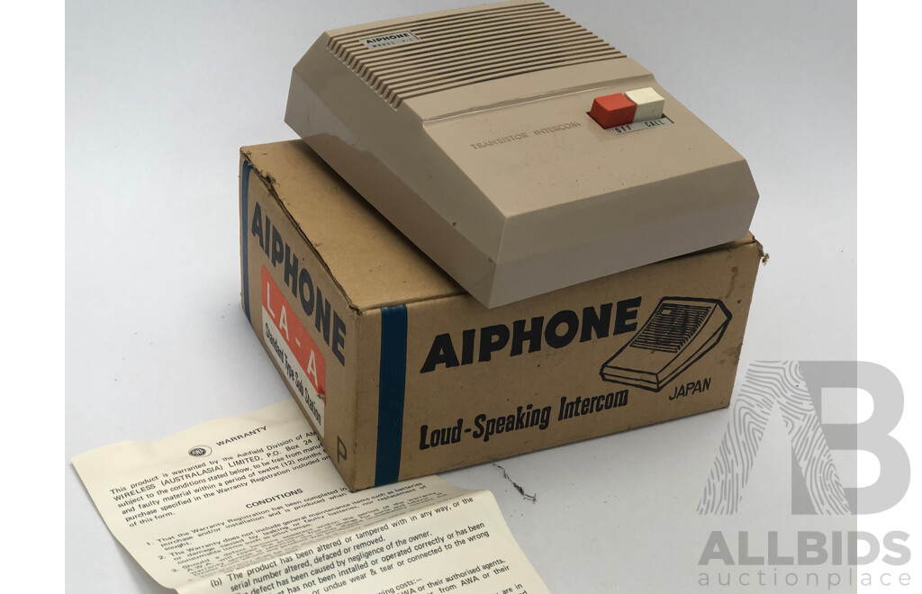 Vintage Aiphone V-L Loud Speaking Transistor Intercom Made in Japan