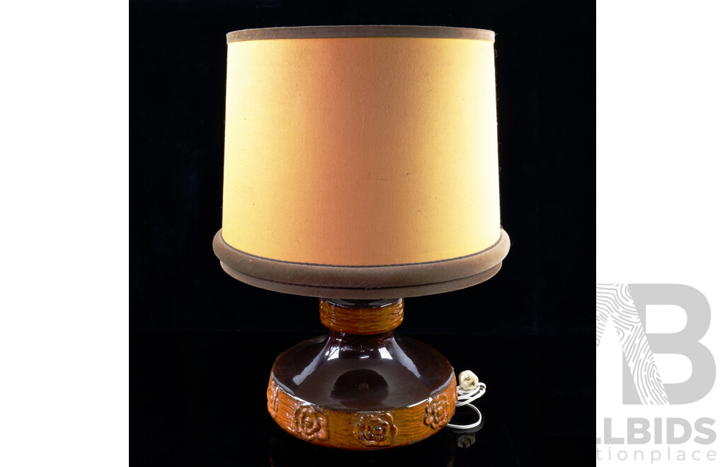 Pair of Oversized Mid Century Ceramic Lamps