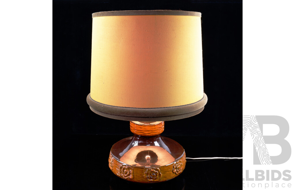 Pair of Oversized Mid Century Ceramic Lamps