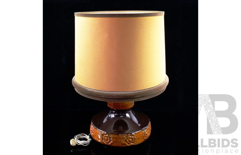 Pair of Oversized Mid Century Ceramic Lamps