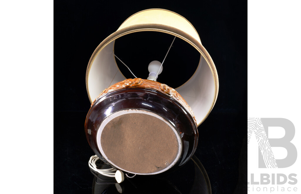 Pair of Oversized Mid Century Ceramic Lamps