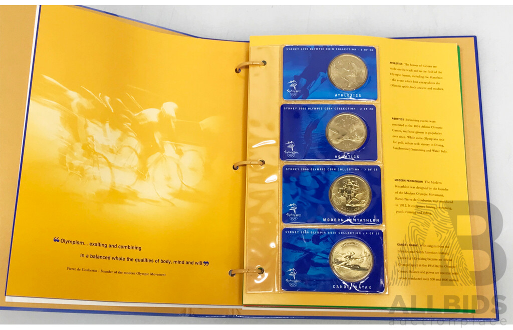 Sydney 2000 Olympics Australian Gold Medallists Stamp Album and Coin Collection