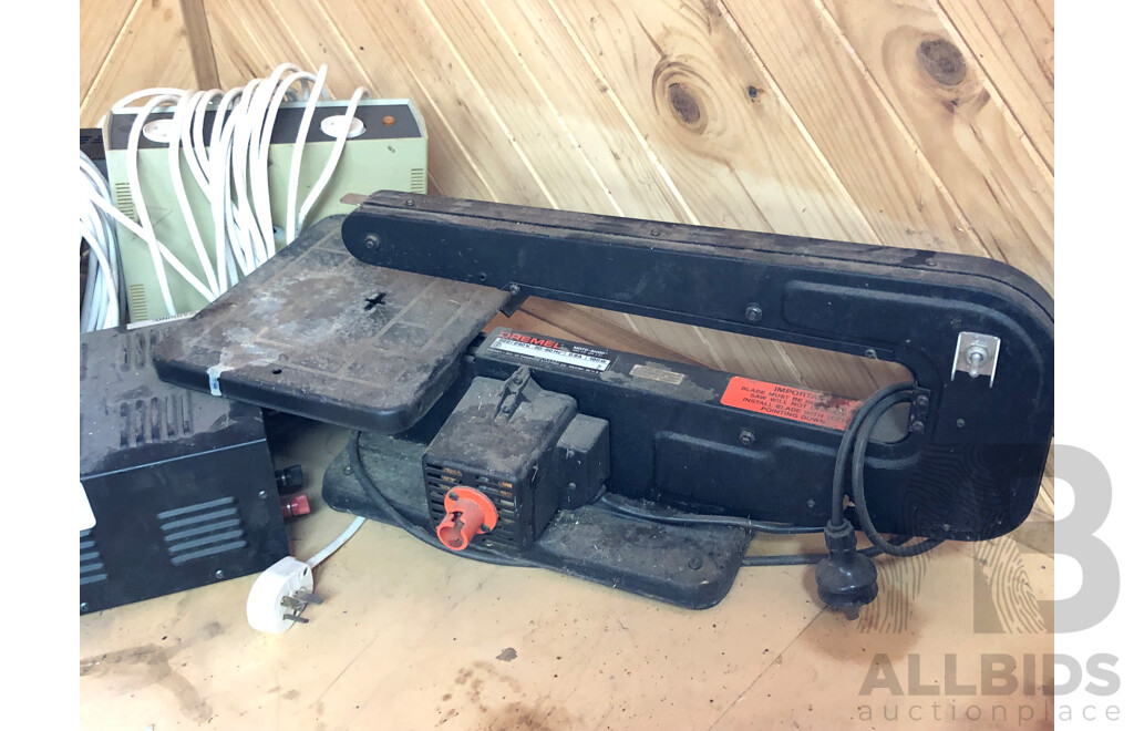 Dremel 576 Bandsaw,  Powertech 15 AMP Regulated Power Supply and Other Power Supply Boxes