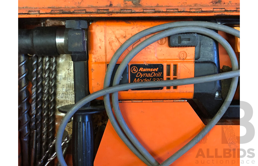 240V Ramset 330 Dyna Drill with Drill Bits