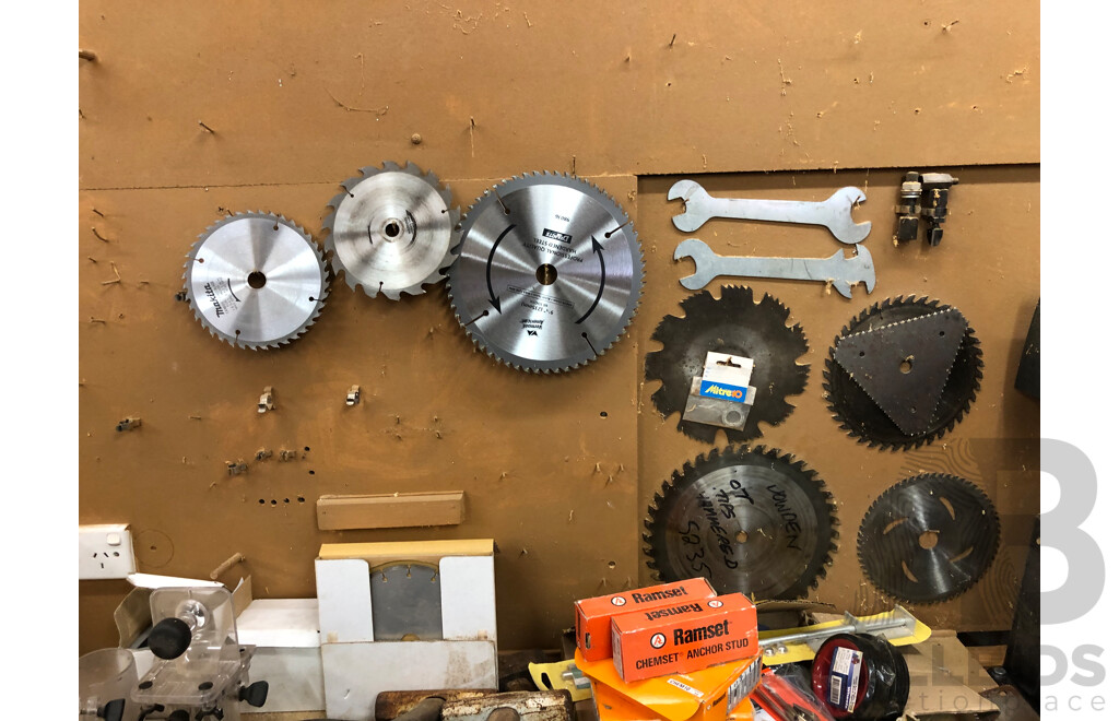 Large Collection of Hand Tools Including but Not Limited to Files, Corner Vices, Trowels, Chisels and Saws